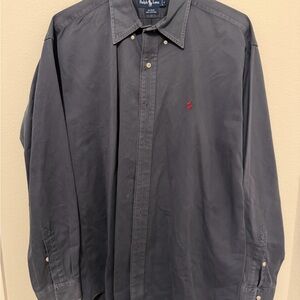Ralph Lauren Men's Charcoal Button Down Shirt